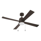 Craftmade OMCY52CBZ4-PC Classic Bronze Outdoor Mccoy 52'' 4-blade Indoor/outdoor (wet) Ceiling Fan W/ Pull Chain In Classic Bronze W/ Classic Bronze Blades; Light Kit Included (optional) Image 4