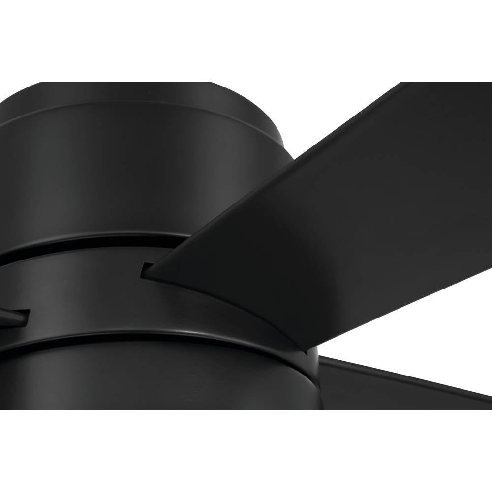 Craftmade OMCY52FB4-PC Flat Black Outdoor Mccoy 52'' 4-blade Indoor/outdoor (wet) Ceiling Fan W/ Pull Chain In Flat Black W/ Flat Black Blades; Light Kit Included (optional) Image 3