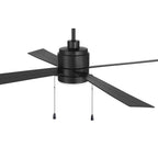 Craftmade OMCY52FB4-PC Flat Black Outdoor Mccoy 52'' 4-blade Indoor/outdoor (wet) Ceiling Fan W/ Pull Chain In Flat Black W/ Flat Black Blades; Light Kit Included (optional) Image 2
