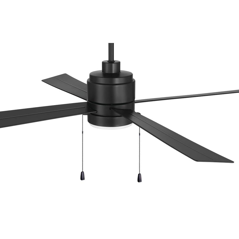 Craftmade OMCY52FB4-PC Flat Black Outdoor Mccoy 52'' 4-blade Indoor/outdoor (wet) Ceiling Fan W/ Pull Chain In Flat Black W/ Flat Black Blades; Light Kit Included (optional) Image 2