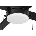 Craftmade OMCY52FB4-PC Flat Black Outdoor Mccoy 52'' 4-blade Indoor/outdoor (wet) Ceiling Fan W/ Pull Chain In Flat Black W/ Flat Black Blades; Light Kit Included (optional) Image 6