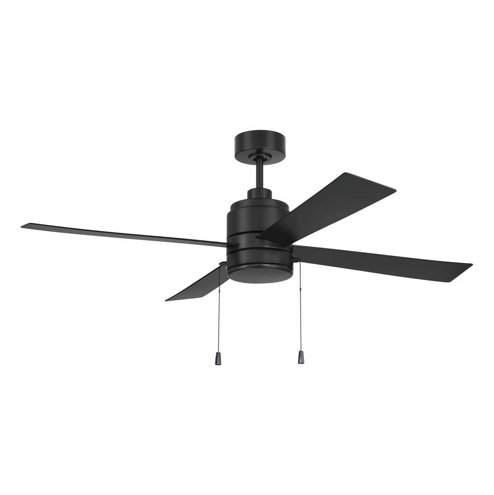 Craftmade OMCY52FB4-PC Flat Black Outdoor Mccoy 52'' 4-blade Indoor/outdoor (wet) Ceiling Fan W/ Pull Chain In Flat Black W/ Flat Black Blades; Light Kit Included (optional) Image 5