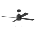 Craftmade OMCY52FB4-PC Flat Black Outdoor Mccoy 52'' 4-blade Indoor/outdoor (wet) Ceiling Fan W/ Pull Chain In Flat Black W/ Flat Black Blades; Light Kit Included (optional) Image 5
