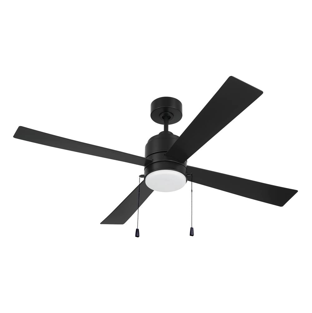 Craftmade OMCY52FB4-PC Flat Black Outdoor Mccoy 52'' 4-blade Indoor/outdoor (wet) Ceiling Fan W/ Pull Chain In Flat Black W/ Flat Black Blades; Light Kit Included (optional) Image 4