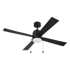 Craftmade OMCY52FB4-PC Flat Black Outdoor Mccoy 52'' 4-blade Indoor/outdoor (wet) Ceiling Fan W/ Pull Chain In Flat Black W/ Flat Black Blades; Light Kit Included (optional) Image 4