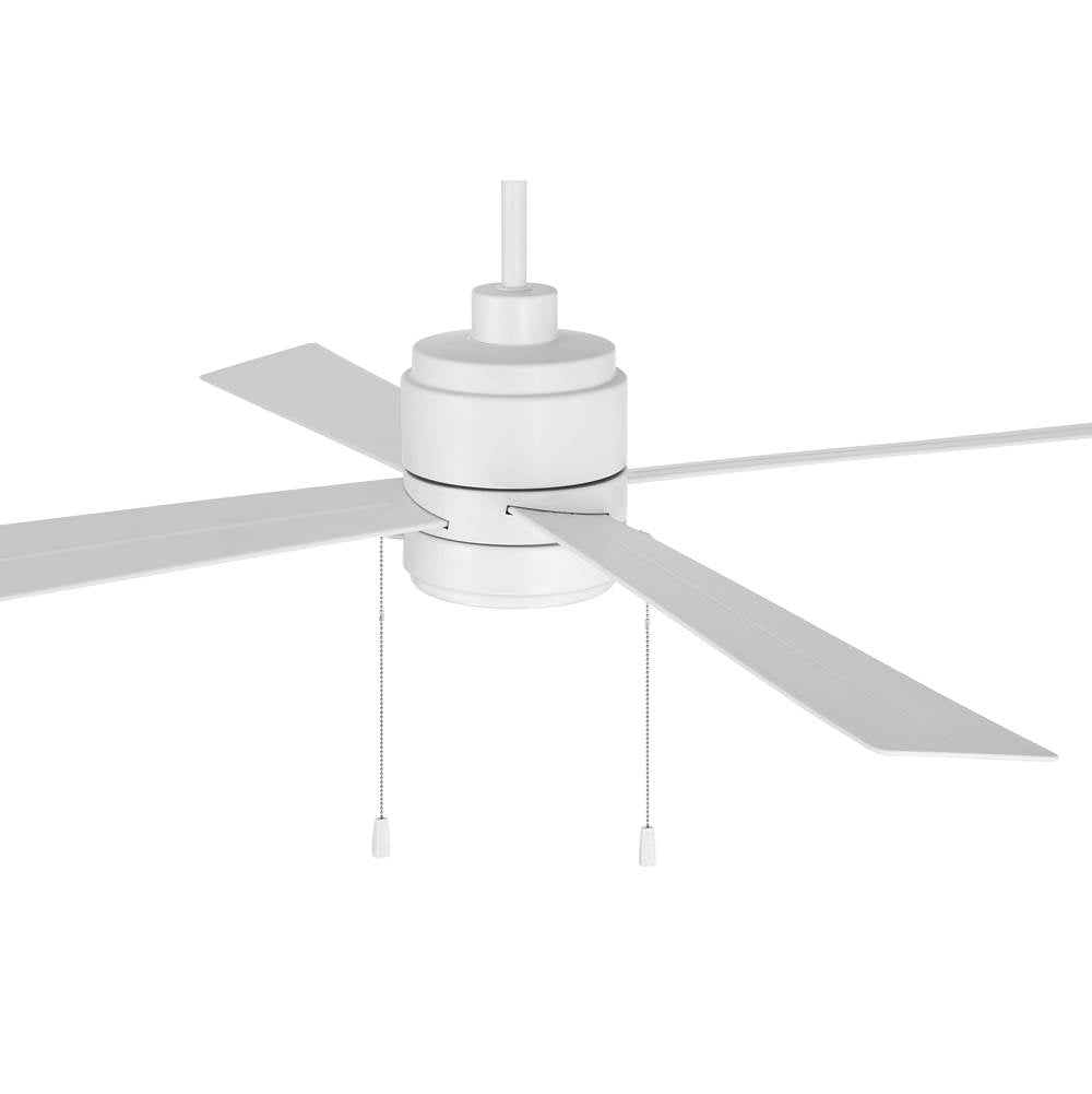 Craftmade OMCY52W4-PC White Outdoor Mccoy 52'' 4-blade Indoor/outdoor (wet) Ceiling Fan W/ Pull Chain In White W/ White Blades; Light Kit Included (optional) Image 3