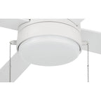 Craftmade OMCY52W4-PC White Outdoor Mccoy 52'' 4-blade Indoor/outdoor (wet) Ceiling Fan W/ Pull Chain In White W/ White Blades; Light Kit Included (optional) Image 6
