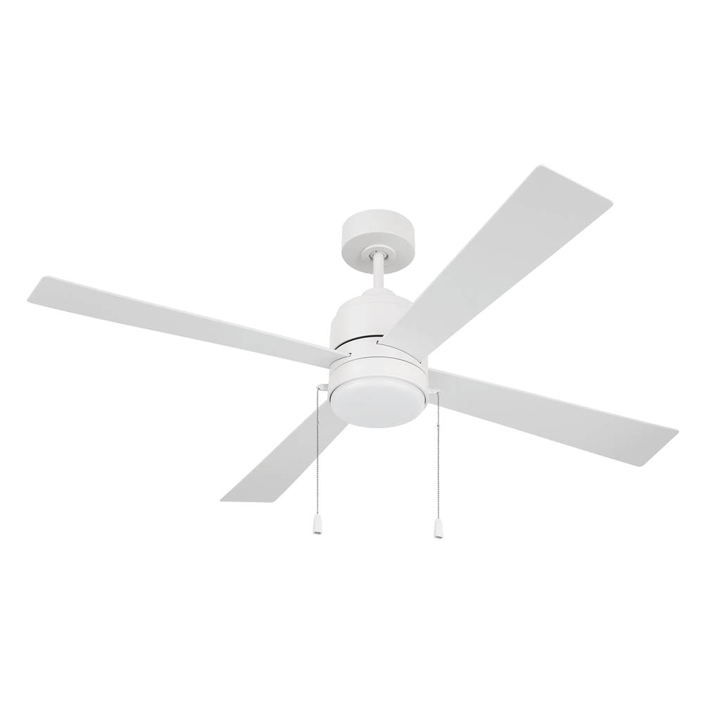 Craftmade OMCY52W4-PC White Outdoor Mccoy 52'' 4-blade Indoor/outdoor (wet) Ceiling Fan W/ Pull Chain In White W/ White Blades; Light Kit Included (optional) Image 4