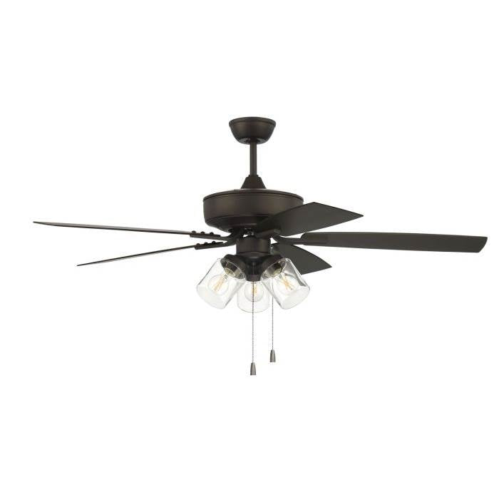 Craftmade Pro Plus Outdoor Pro Plus 104 52'' 5-blade Indoor/outdoor (wet) Ceiling Fan In Espresso W/ Matte Espresso Blades; Integrated Light Kit