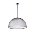 Craftmade  24.25'' Diameter Sculptural Statement Metal Mesh Dome Pendant In Brushed Polished Nickel
