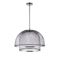 Craftmade  24.25'' Diameter Sculptural Statement Metal Mesh Dome 2 Shade Pendant In Brushed Polished Nickel