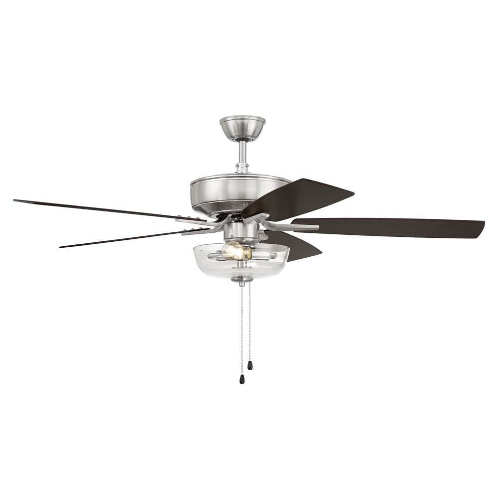 Craftmade P101BNK5-52DWGWN Brushed Polished Nickel Pro Plus 101 52'' 5-blade Ceiling Fan In Brushed Polished Nickel W/ Driftwood/grey Walnut Blades; Light Kit Included (optional) Image 8