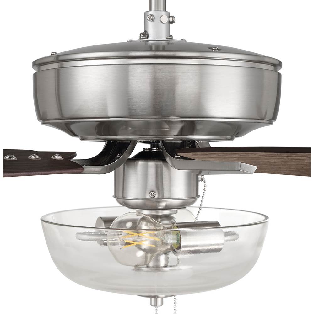 Craftmade P101BNK5-52DWGWN Brushed Polished Nickel Pro Plus 101 52'' 5-blade Ceiling Fan In Brushed Polished Nickel W/ Driftwood/grey Walnut Blades; Light Kit Included (optional) Image 6