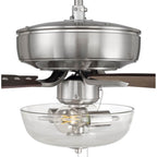 Craftmade P101BNK5-52DWGWN Brushed Polished Nickel Pro Plus 101 52'' 5-blade Ceiling Fan In Brushed Polished Nickel W/ Driftwood/grey Walnut Blades; Light Kit Included (optional) Image 3