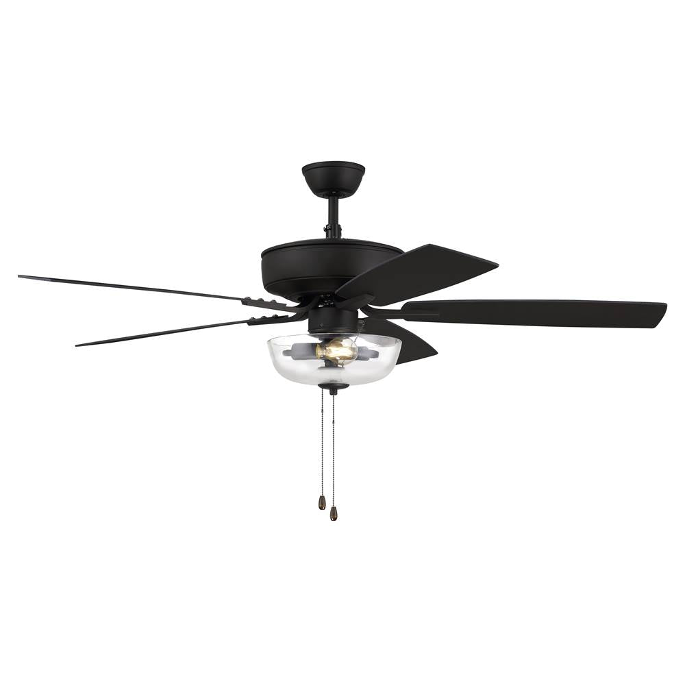 Craftmade Pro Plus Pro Plus 101 52'' 5-blade Ceiling Fan In Brushed Polished Nickel W/ Driftwood/grey Walnut Blades; Light Kit Included (optional)