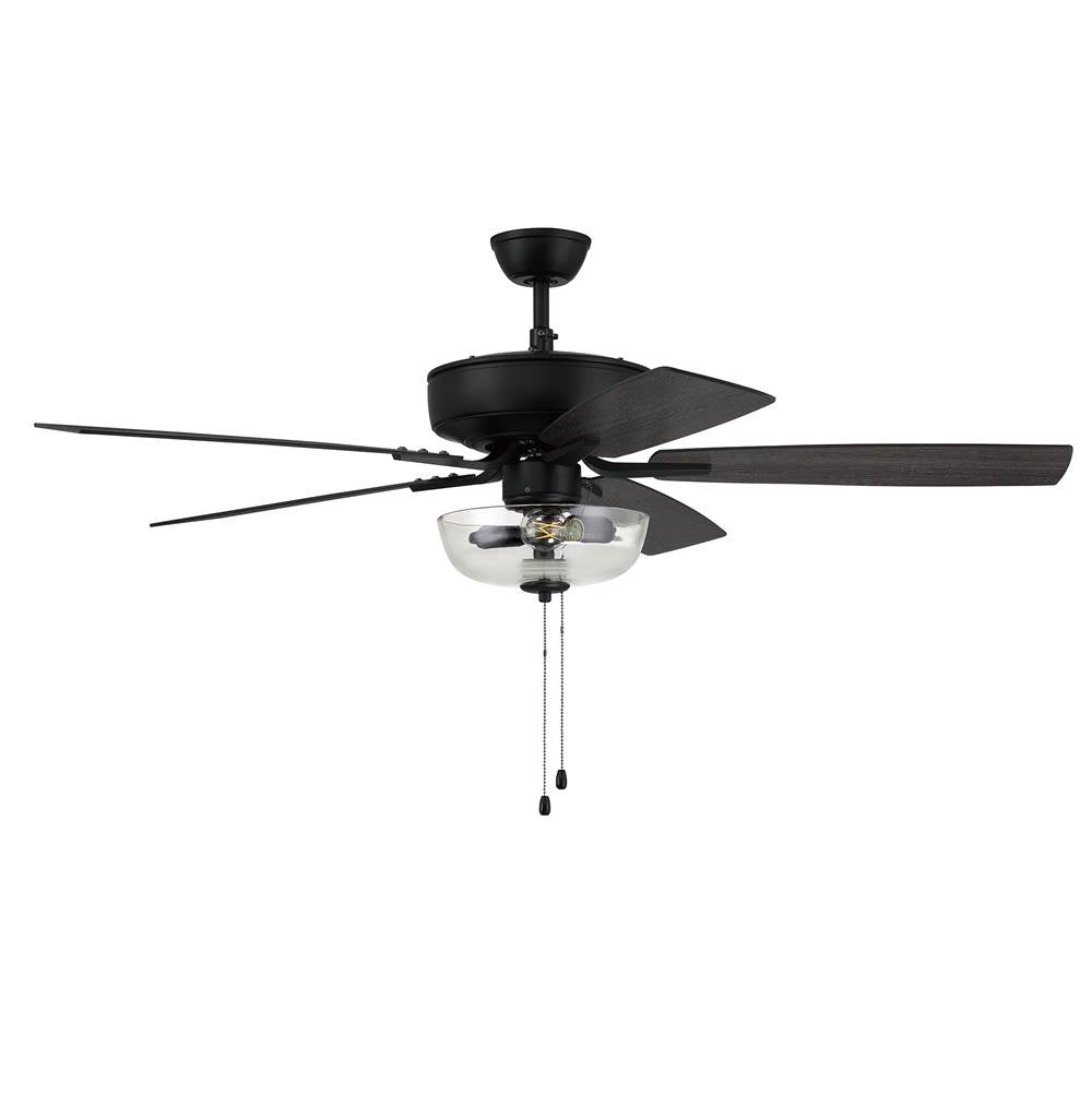 Craftmade Pro Plus Pro Plus 101 52'' 5-blade Ceiling Fan In Brushed Polished Nickel W/ Driftwood/grey Walnut Blades; Light Kit Included (optional)