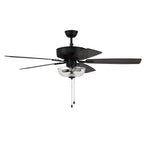 Craftmade Pro Plus Pro Plus 101 52'' 5-blade Ceiling Fan In Brushed Polished Nickel W/ Driftwood/grey Walnut Blades; Light Kit Included (optional)
