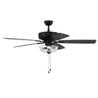 Craftmade P101FB5-52FBGW Flat Black Pro Plus 101 52'' 5-blade Ceiling Fan In Flat Black W/ Flat Black/grey Wood Blades; Light Kit Included (optional) Image 8