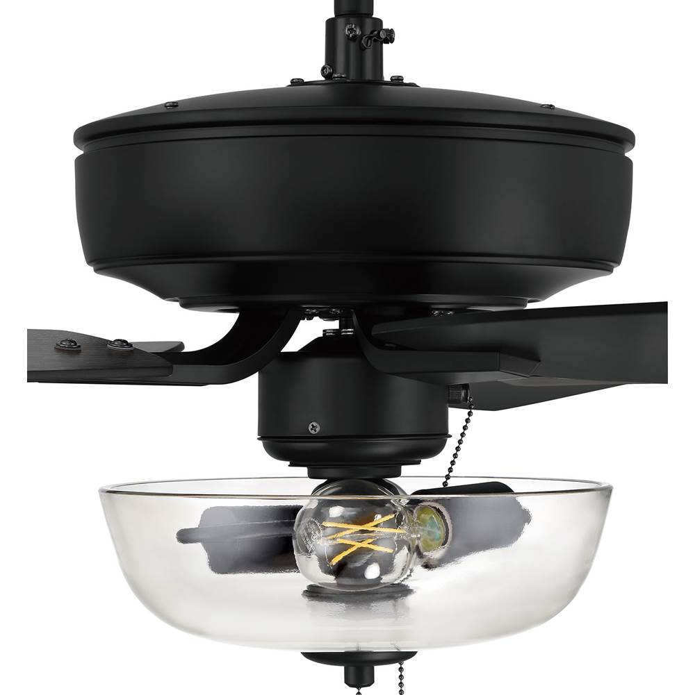 Craftmade P101FB5-52FBGW Flat Black Pro Plus 101 52'' 5-blade Ceiling Fan In Flat Black W/ Flat Black/grey Wood Blades; Light Kit Included (optional) Image 7