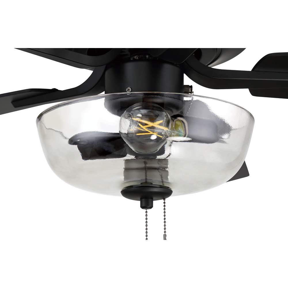 Craftmade P101FB5-52FBGW Flat Black Pro Plus 101 52'' 5-blade Ceiling Fan In Flat Black W/ Flat Black/grey Wood Blades; Light Kit Included (optional) Image 5