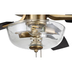 Craftmade P101SB5-52BWNFB Satin Brass Pro Plus 101 52'' 5-blade Ceiling Fan In Satin Brass W/ Black Walnut/flat Black Blades; Light Kit Included (optional) Image 6