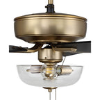 Craftmade P101SB5-52BWNFB Satin Brass Pro Plus 101 52'' 5-blade Ceiling Fan In Satin Brass W/ Black Walnut/flat Black Blades; Light Kit Included (optional) Image 5