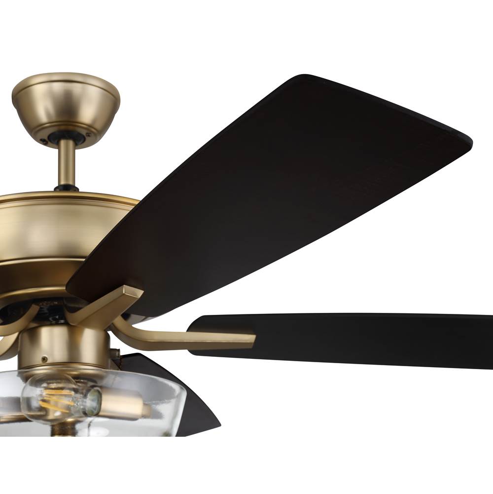 Craftmade P101SB5-52BWNFB Satin Brass Pro Plus 101 52'' 5-blade Ceiling Fan In Satin Brass W/ Black Walnut/flat Black Blades; Light Kit Included (optional) Image 2