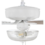 Craftmade P101W5-52WWOK White Pro Plus 101 52'' 5-blade Ceiling Fan In White W/ White/washed Oak Blades; Light Kit Included (optional) Image 5
