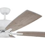 Craftmade P101W5-52WWOK White Pro Plus 101 52'' 5-blade Ceiling Fan In White W/ White/washed Oak Blades; Light Kit Included (optional) Image 3