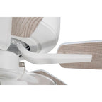Craftmade P101W5-52WWOK White Pro Plus 101 52'' 5-blade Ceiling Fan In White W/ White/washed Oak Blades; Light Kit Included (optional) Image 2