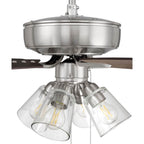 Craftmade P104BNK5-52DWGWN Brushed Polished Nickel Pro Plus 104 52'' 5-blade Ceiling Fan In Brushed Polished Nickel W/ Driftwood/grey Walnut Blades; Integrated Light Kit Image 6