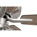 Craftmade P104BNK5-52DWGWN Brushed Polished Nickel Pro Plus 104 52'' 5-blade Ceiling Fan In Brushed Polished Nickel W/ Driftwood/grey Walnut Blades; Integrated Light Kit Image 4