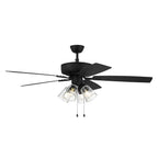 Craftmade Pro Plus 104 Pro Plus 104 52'' 5-blade Ceiling Fan In Brushed Polished Nickel W/ Driftwood/grey Walnut Blades; Integrated Light Kit