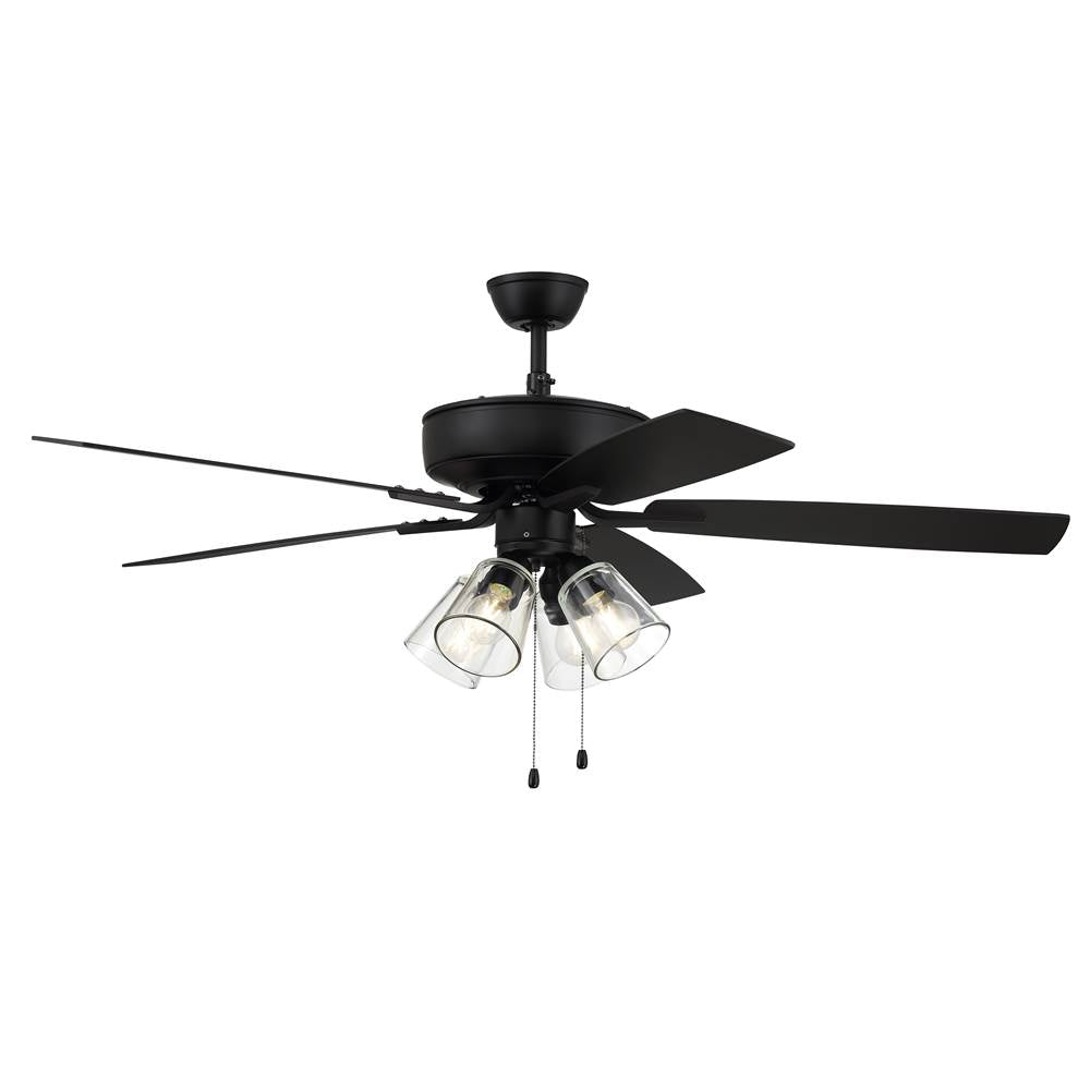 Craftmade Pro Plus 104 Pro Plus 104 52'' 5-blade Ceiling Fan In Brushed Polished Nickel W/ Driftwood/grey Walnut Blades; Integrated Light Kit