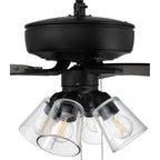 Craftmade P104FB5-52FBGW Flat Black Pro Plus 104 52'' 5-blade Ceiling Fan In Flat Black W/ Flat Black/grey Wood Blades; Integrated Light Kit Image 6