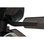 Craftmade P104FB5-52FBGW Flat Black Pro Plus 104 52'' 5-blade Ceiling Fan In Flat Black W/ Flat Black/grey Wood Blades; Integrated Light Kit Image 5