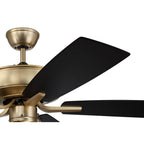 Craftmade P104SB5-52BWNFB Satin Brass Pro Plus 104 52'' 5-blade Ceiling Fan In Satin Brass W/ Black Walnut/flat Black Blades; Integrated Light Kit Image 4