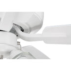 Craftmade P104W5-52WWOK White Pro Plus 104 52'' 5-blade Ceiling Fan In White W/ White/washed Oak Blades; Integrated Light Kit Image 5