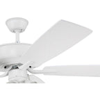 Craftmade P104W5-52WWOK White Pro Plus 104 52'' 5-blade Ceiling Fan In White W/ White/washed Oak Blades; Integrated Light Kit Image 4