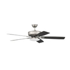 Craftmade P112BN5-52BNGW Brushed Nickel Pro Plus 112 52'' 5-blade Ceiling Fan In Brushed Nickel W/ Brushed Nickel/greywood Blades; Integrated Light Kit Image 8