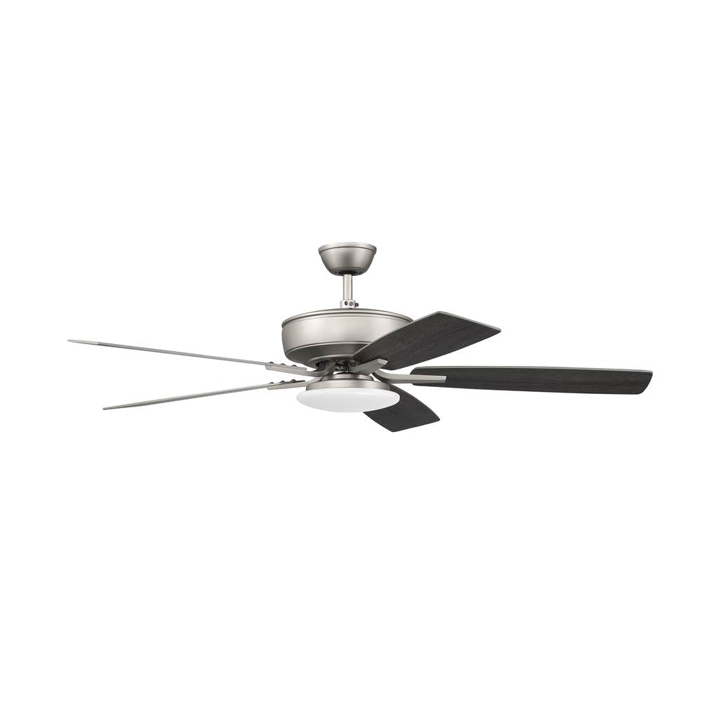 Craftmade P112BN5-52BNGW Brushed Nickel Pro Plus 112 52'' 5-blade Ceiling Fan In Brushed Nickel W/ Brushed Nickel/greywood Blades; Integrated Light Kit Image 8
