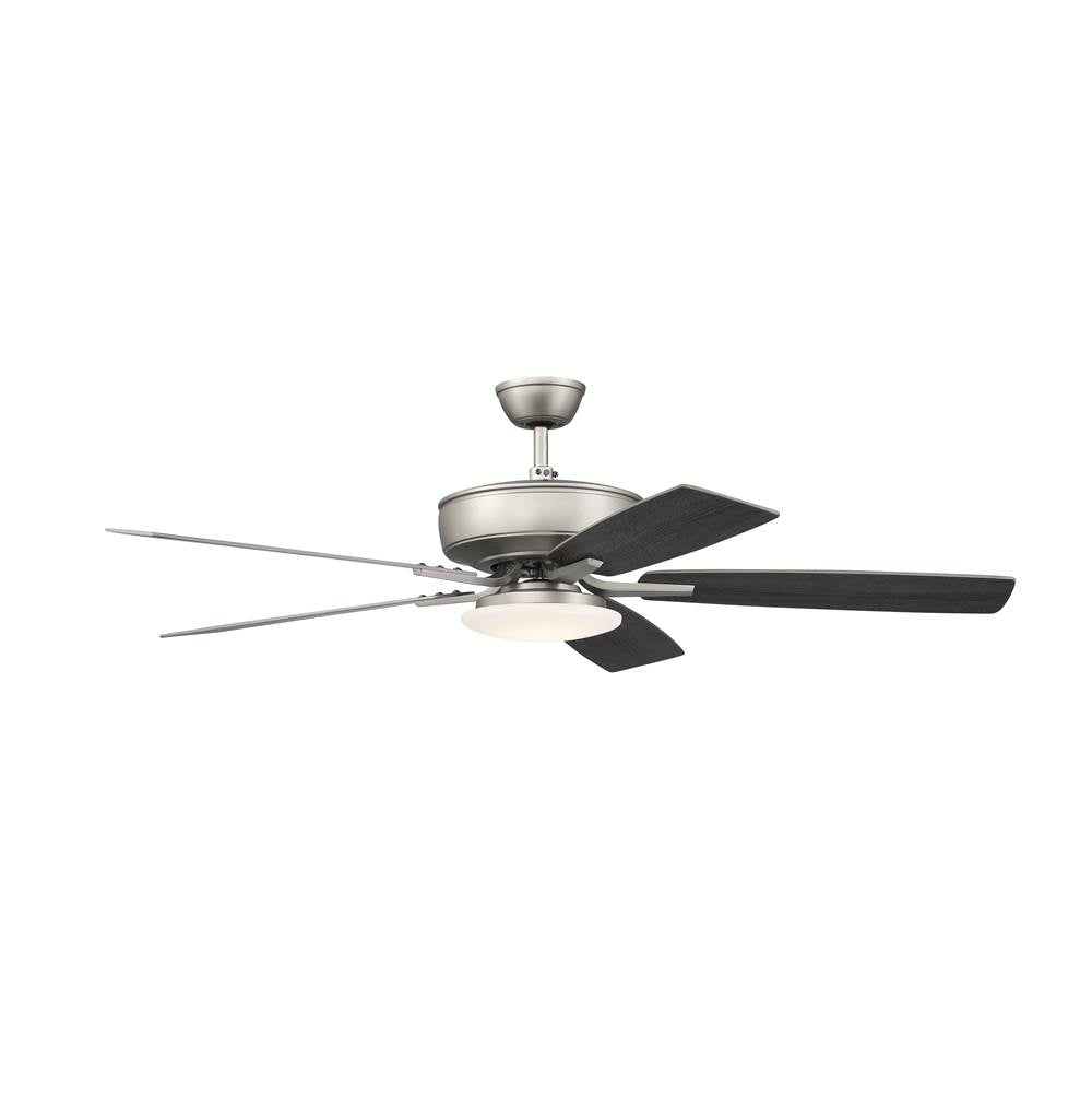 Craftmade P112BN5-52BNGW Brushed Nickel Pro Plus 112 52'' 5-blade Ceiling Fan In Brushed Nickel W/ Brushed Nickel/greywood Blades; Integrated Light Kit Image 7