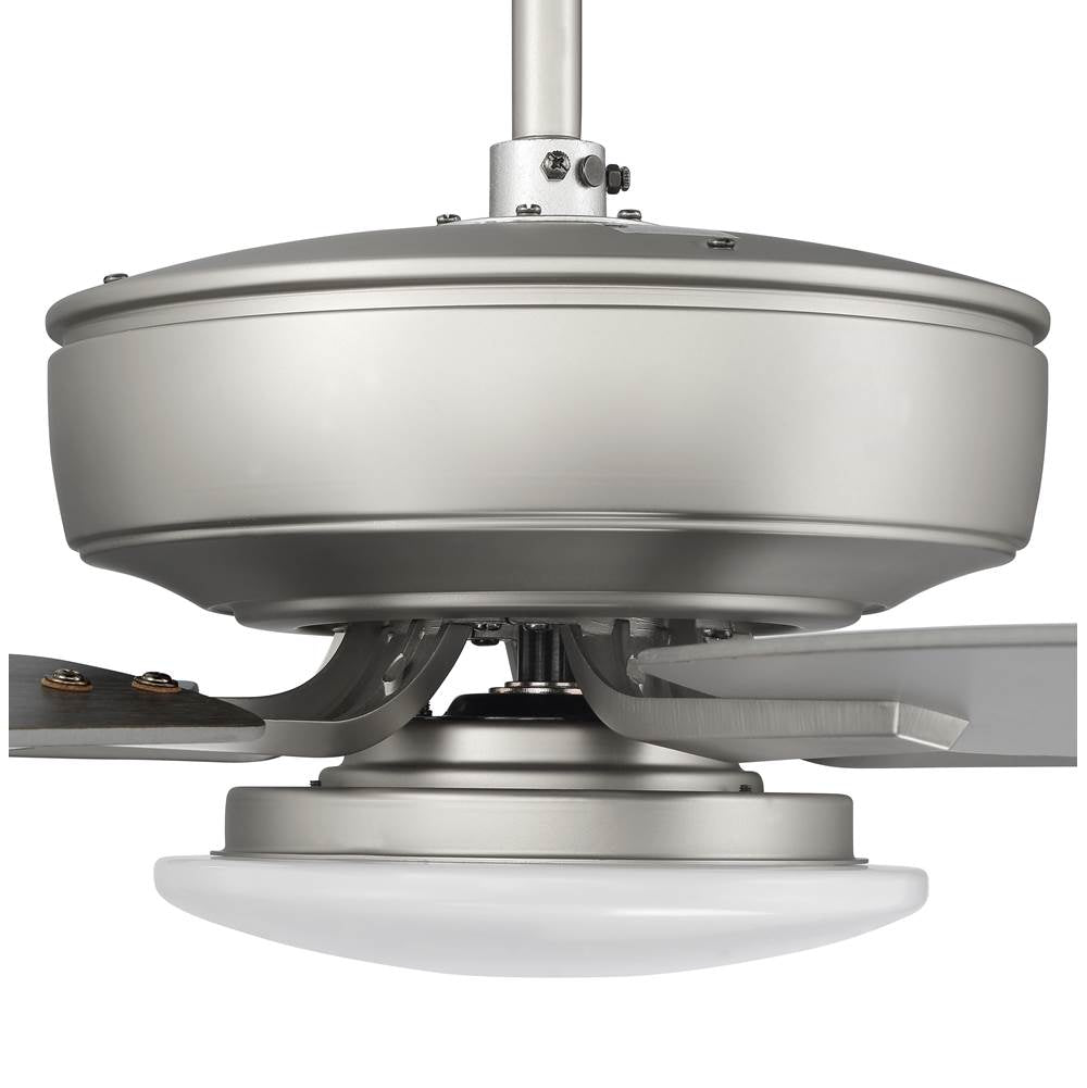 Craftmade P112BN5-52BNGW Brushed Nickel Pro Plus 112 52'' 5-blade Ceiling Fan In Brushed Nickel W/ Brushed Nickel/greywood Blades; Integrated Light Kit Image 6