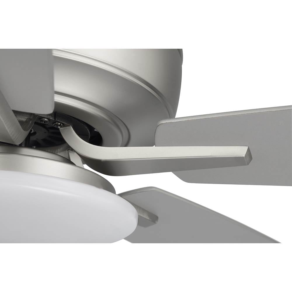 Craftmade P112BN5-52BNGW Brushed Nickel Pro Plus 112 52'' 5-blade Ceiling Fan In Brushed Nickel W/ Brushed Nickel/greywood Blades; Integrated Light Kit Image 5