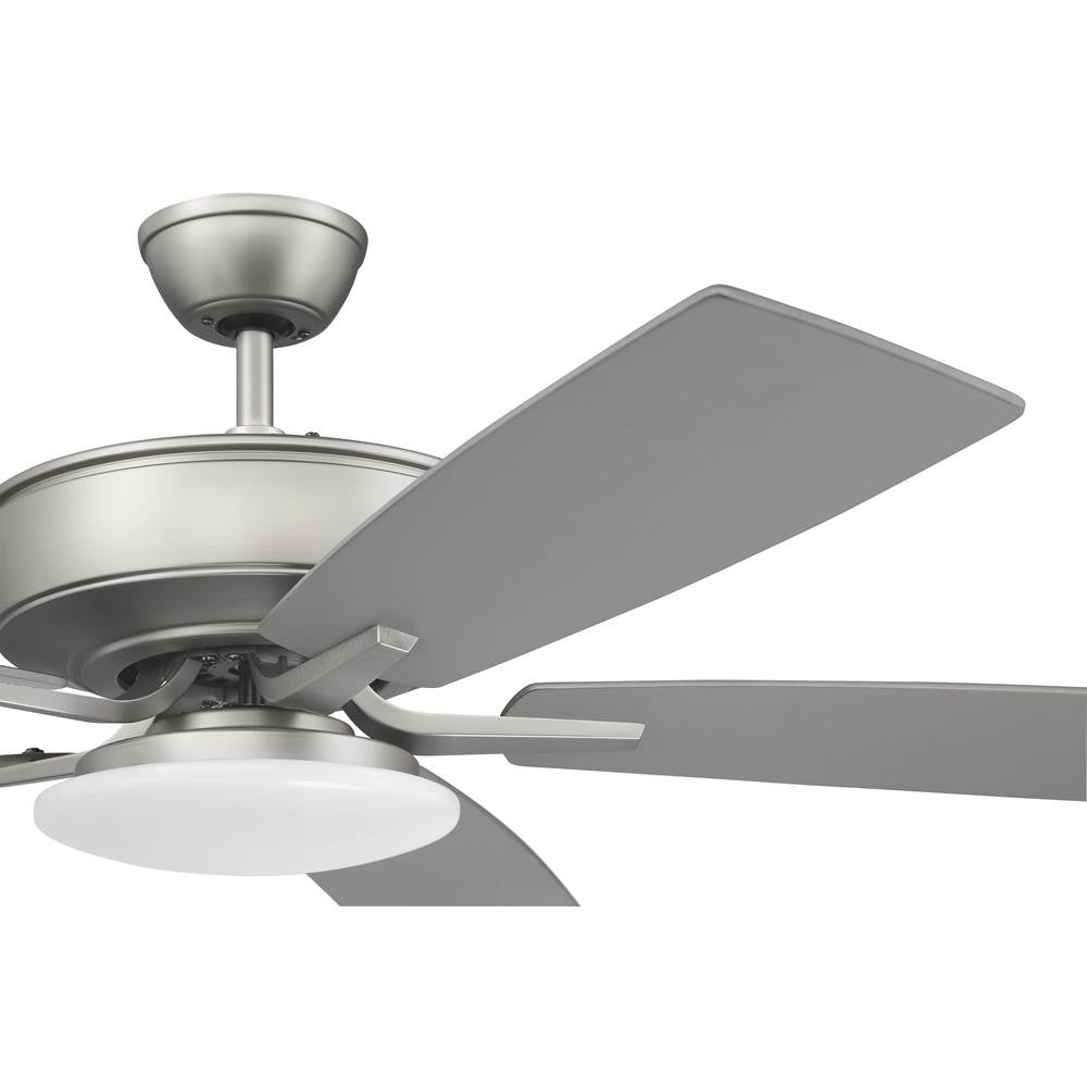 Craftmade P112BN5-52BNGW Brushed Nickel Pro Plus 112 52'' 5-blade Ceiling Fan In Brushed Nickel W/ Brushed Nickel/greywood Blades; Integrated Light Kit Image 4