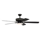 Craftmade Pro Plus Pro Plus 112 52'' 5-blade Ceiling Fan In Brushed Nickel W/ Brushed Nickel/greywood Blades; Integrated Light Kit