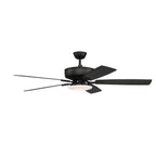 Craftmade P112FB5-52FBGW Flat Black Pro Plus 112 52'' 5-blade Ceiling Fan In Flat Black W/ Flat Black/grey Wood Blades; Integrated Light Kit Image 7