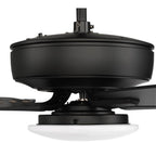 Craftmade P112FB5-52FBGW Flat Black Pro Plus 112 52'' 5-blade Ceiling Fan In Flat Black W/ Flat Black/grey Wood Blades; Integrated Light Kit Image 6