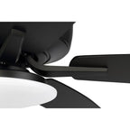Craftmade P112FB5-52FBGW Flat Black Pro Plus 112 52'' 5-blade Ceiling Fan In Flat Black W/ Flat Black/grey Wood Blades; Integrated Light Kit Image 5