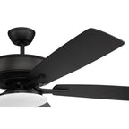Craftmade P112FB5-52FBGW Flat Black Pro Plus 112 52'' 5-blade Ceiling Fan In Flat Black W/ Flat Black/grey Wood Blades; Integrated Light Kit Image 4